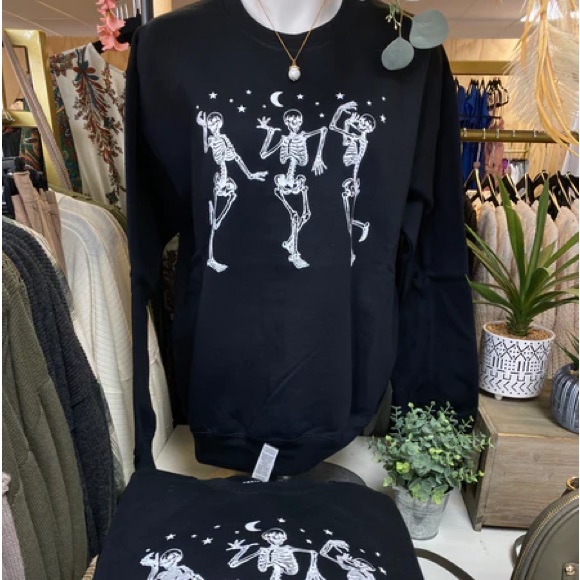 Dancing Skellies Cozy Crew Neck - Picture 1 of 2